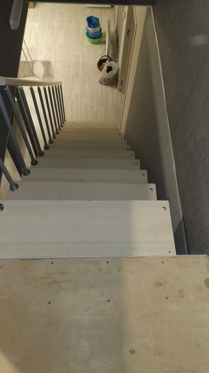 Модульная лестница высота 3150 мм (прямой марш) высота ступени 225 мм Модульная лестница высота 3150 мм (прямой марш) высота ступени 225 мм