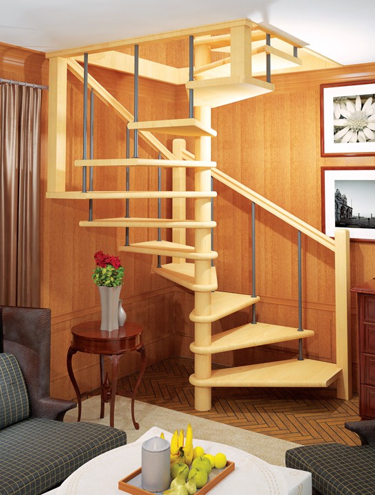 Деревянная межэтажная лестница ЛЕС-10 (поворот 360°) Деревянная межэтажная лестница ЛЕС-10 (поворот 360°)