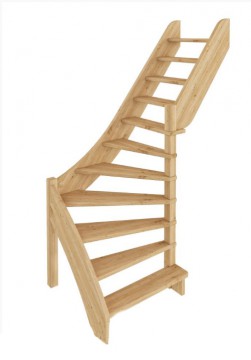 Лестница из сосны ЛС-92м (вариант №1) Правая