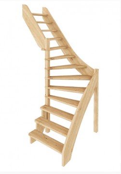 Лестница из сосны ЛС-92м (вариант №3) Левая Лестница из сосны ЛС-92м (вариант №3) Левая