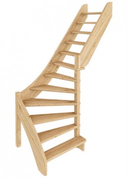 Лестница из сосны ЛС-92м (вариант №4) Правая Лестница из сосны ЛС-92м (вариант №4) Правая