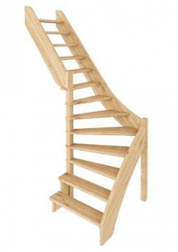 Лестница из сосны ЛС-92м (вариант №5) Левая Лестница из сосны ЛС-92м (вариант №5) Левая