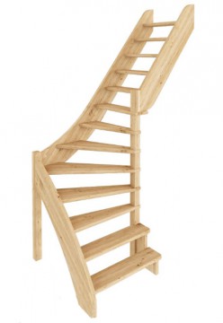 Лестница из сосны ЛС-92м (вариант №5) Правая Лестница из сосны ЛС-92м (вариант №5) Правая