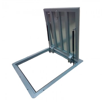 Напольный люк с амортизаторами 1000 (петли)*800 КОНТУР-СТАНДАРТ (Винт/ручка)