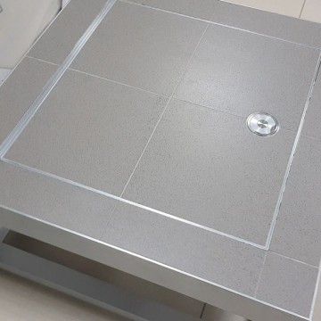 Напольный люк с амортизаторами 700*700*54 МАКС (Поворотная ручка)