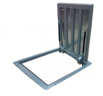 Напольный люк с амортизаторами 700 (петли)*600 КОНТУР-СТАНДАРТ (Винт/ручка)