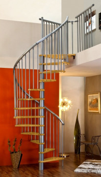 Винтовая лестница Minka Spiral Effect, диаметр 140 см, серебро