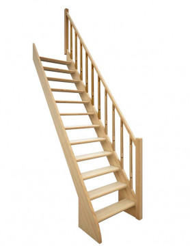 Деревянная лестница прямая ЛЕС-12