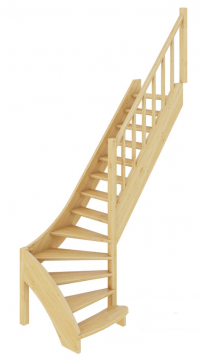 Лестница из сосны ЛС-07м (вариант №3) Правая Лестница из сосны ЛС-07м (вариант №3) Правая