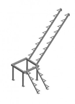 Каркас к лестнице ЛЕС-05 универсальной (поворот 90°, высота 2,76 м)