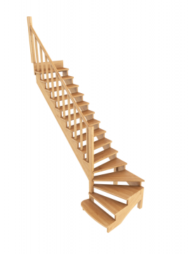 Лестница из сосны К-001м (вариант №8) Левая
