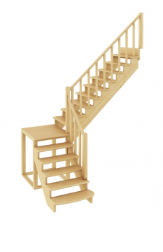 Лестница из сосны К-002м (вариант №3) Правая 