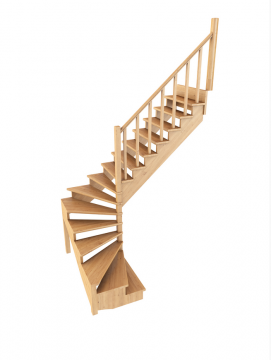 Лестница из сосны К-003м (вариант №5) Правая 