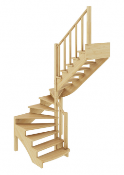Лестница из сосны К-003м (вариант №4) Правая Лестница из сосны К-003м (вариант №4) Правая
