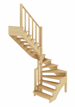 Лестница из сосны К-003м (вариант №4) Левая Лестница из сосны К-003м (вариант №4) Левая