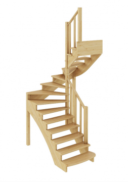 Лестница из сосны К-003м (вариант №3) Правая  