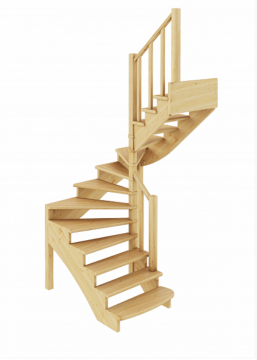 Лестница из сосны К-003м (вариант №2) Правая  