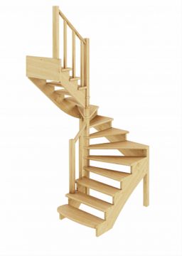 Лестница из сосны К-003м (вариант №2) Левая 