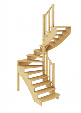 Лестница из сосны К-003м (вариант №1) Правая 