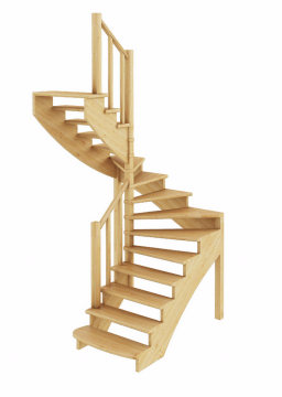 Лестница из сосны К-003м (вариант №1) Левая