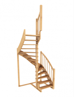 Лестница из сосны К-005м (вариант №2) Левая