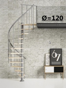 Винтовая лестница Montreal Classic, диаметр 120 см, серый Винтовая лестница Montreal Classic, диаметр 120 см, серый
