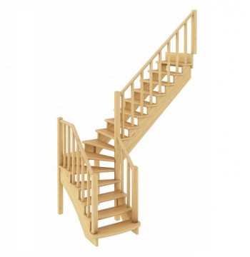 Лестница из сосны К-021м Правая  