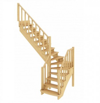 Лестница из сосны К-021м Левая 