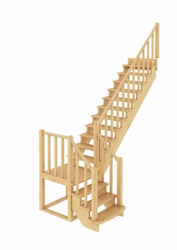Лестница из сосны К-022м Правая Лестница из сосны К-022м Правая