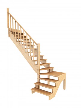 Лестница из сосны К-031м (вариант №3) Левая 