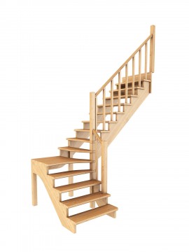 Лестница из сосны К-031м (вариант №2) Правая 