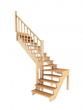 Лестница из сосны К-031м (вариант №2) Левая 