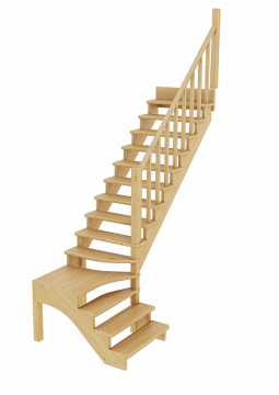 Лестница из сосны К-031м (вариант №1) Правая 
