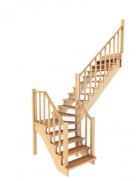 Лестница из сосны К-032м Правая 