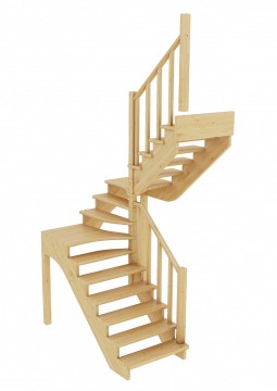 Лестница из сосны К-033м Правая 