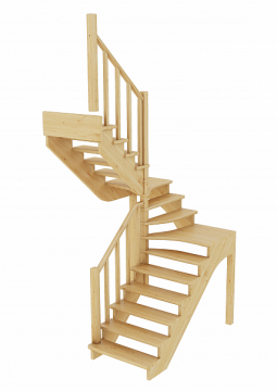 Лестница из сосны К-033м Левая Лестница из сосны К-033м Левая