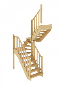 Лестница из сосны К-034м Правая Лестница из сосны К-034м Правая