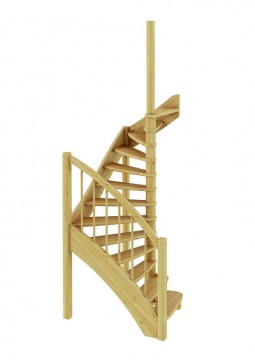 Лестница из сосны ЛС-04м Правая