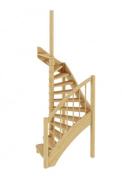 Лестница из сосны ЛС-04м Левая