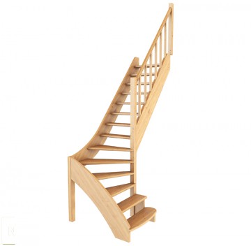 Лестница из сосны ЛС-07м (вариант №5) Правая