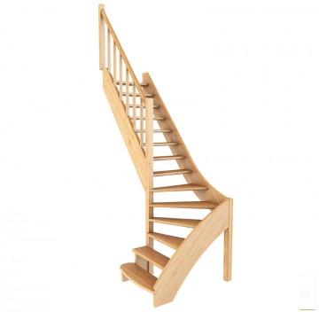 Лестница из сосны ЛС-07м (вариант №5) Левая Лестница из сосны ЛС-07м (вариант №5) Левая