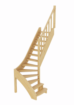 Лестница из сосны ЛС-07м (вариант №4) Правая 