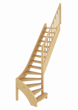 Лестница из сосны ЛС-07м (вариант №2) Правая Лестница из сосны ЛС-07м (вариант №2) Правая