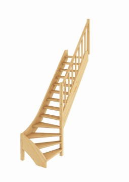Лестница из сосны ЛС-07м (вариант №1) Правая Лестница из сосны ЛС-07м (вариант №1) Правая