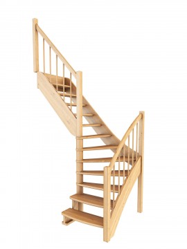 Лестница из сосны ЛС-09м (вариант №2) Левая Лестница из сосны ЛС-09м (вариант №2) Левая