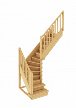 Лестница из сосны ЛС-225м Правая NEW