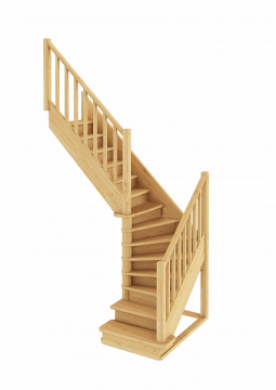 Лестница из сосны ЛС-225м Левая NEW