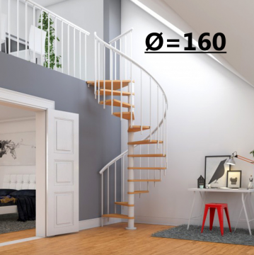 Винтовая лестница Montreal Classic, диаметр 160 см, белый Винтовая лестница Montreal Classic, диаметр 160 см, белый